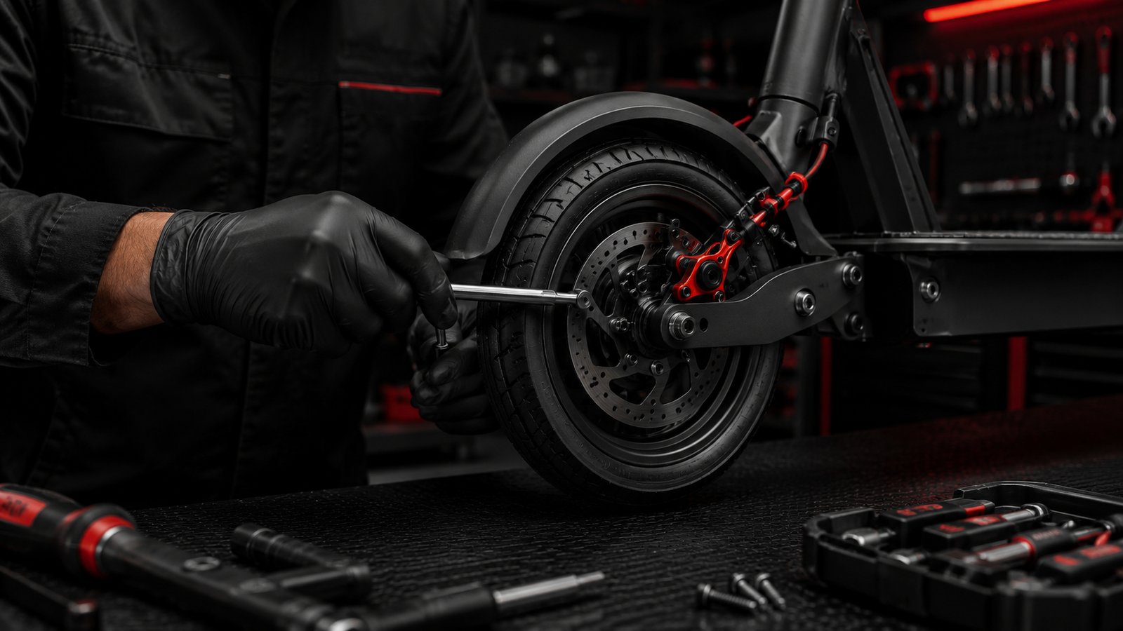 Manutenção especializada em scooter elétrica
